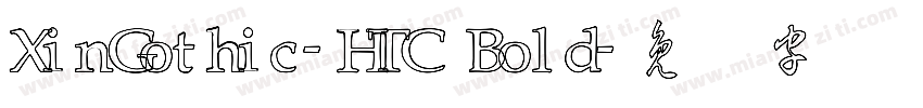 XinGothic-HTC Bold字体转换